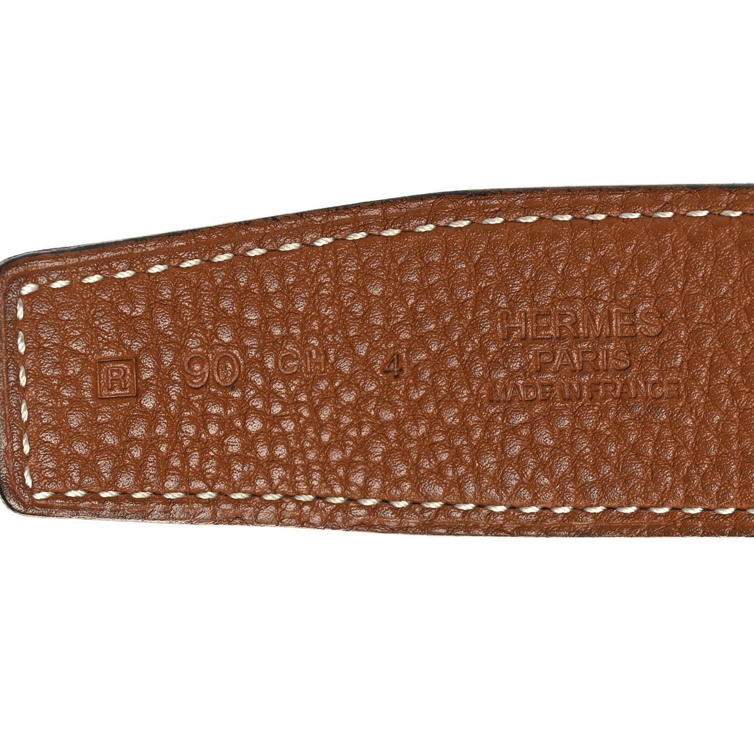 Hermes Box Togo 32mm Belt Strap 90/36 Black Gold 5 of 8