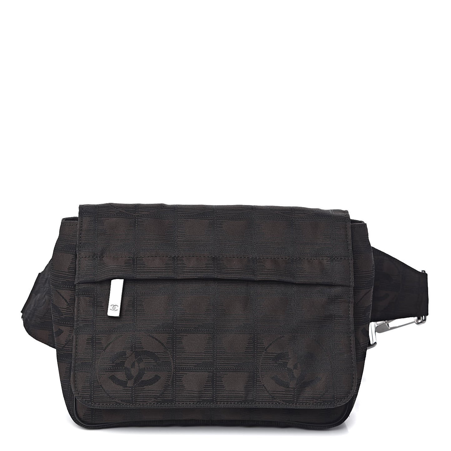 Nylon Travel Belt Bag Brown Black
