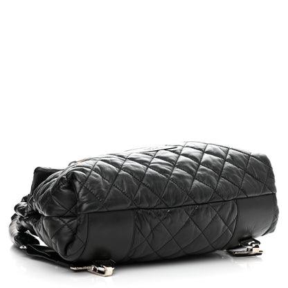 Chanel Lambskin Quilted Coco Cocoon Backpack Black 4 of 12