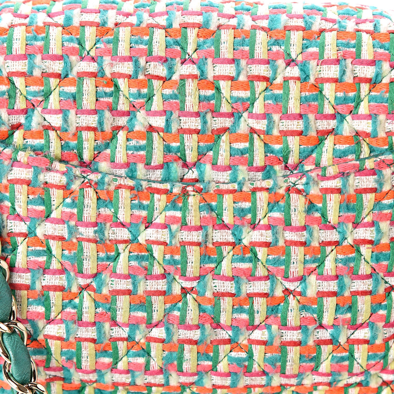 Chanel Tweed Quilted Mini Rectangular Flap Multicolor 10 of 12