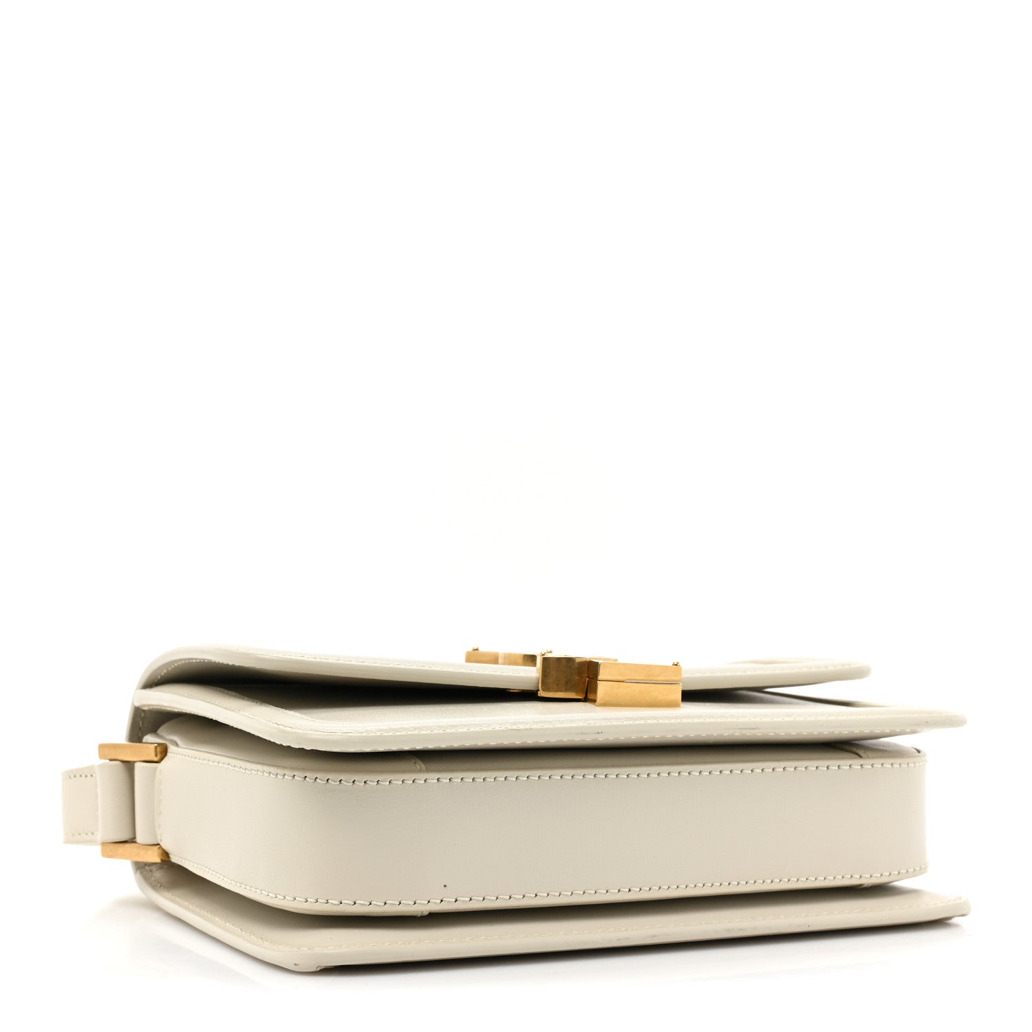 Saint Laurent Smooth Calfskin Small Solferino Satchel Ivory 4 of 9
