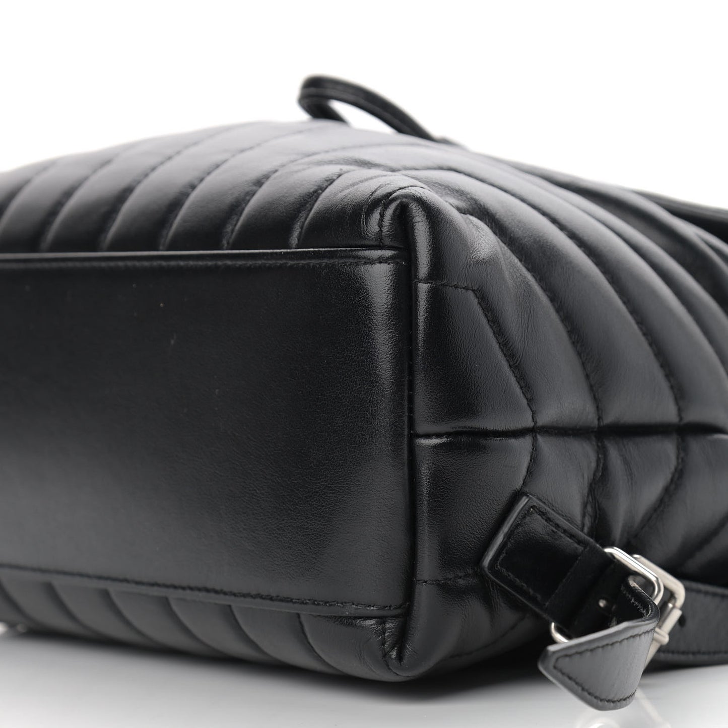 Calfskin Y Quilted Monogram Small Loulou Backpack Black