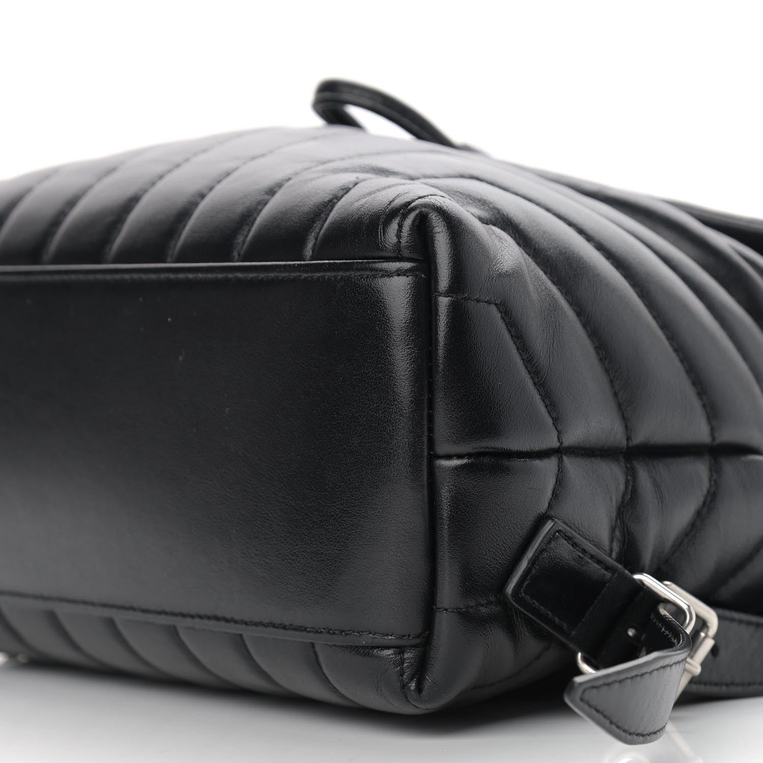 Saint Laurent Calfskin Y Quilted Monogram Small Loulou Backpack Black 11 of 12