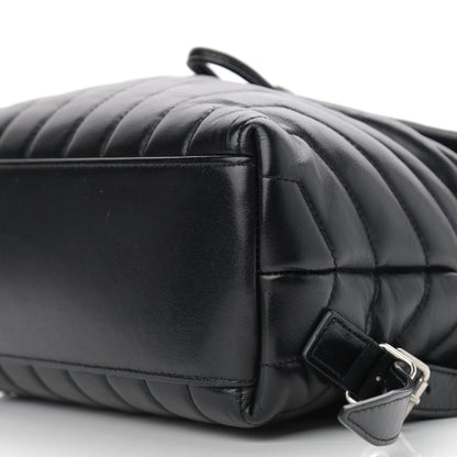 Saint Laurent Calfskin Y Quilted Monogram Small Loulou Backpack Black 11 of 12