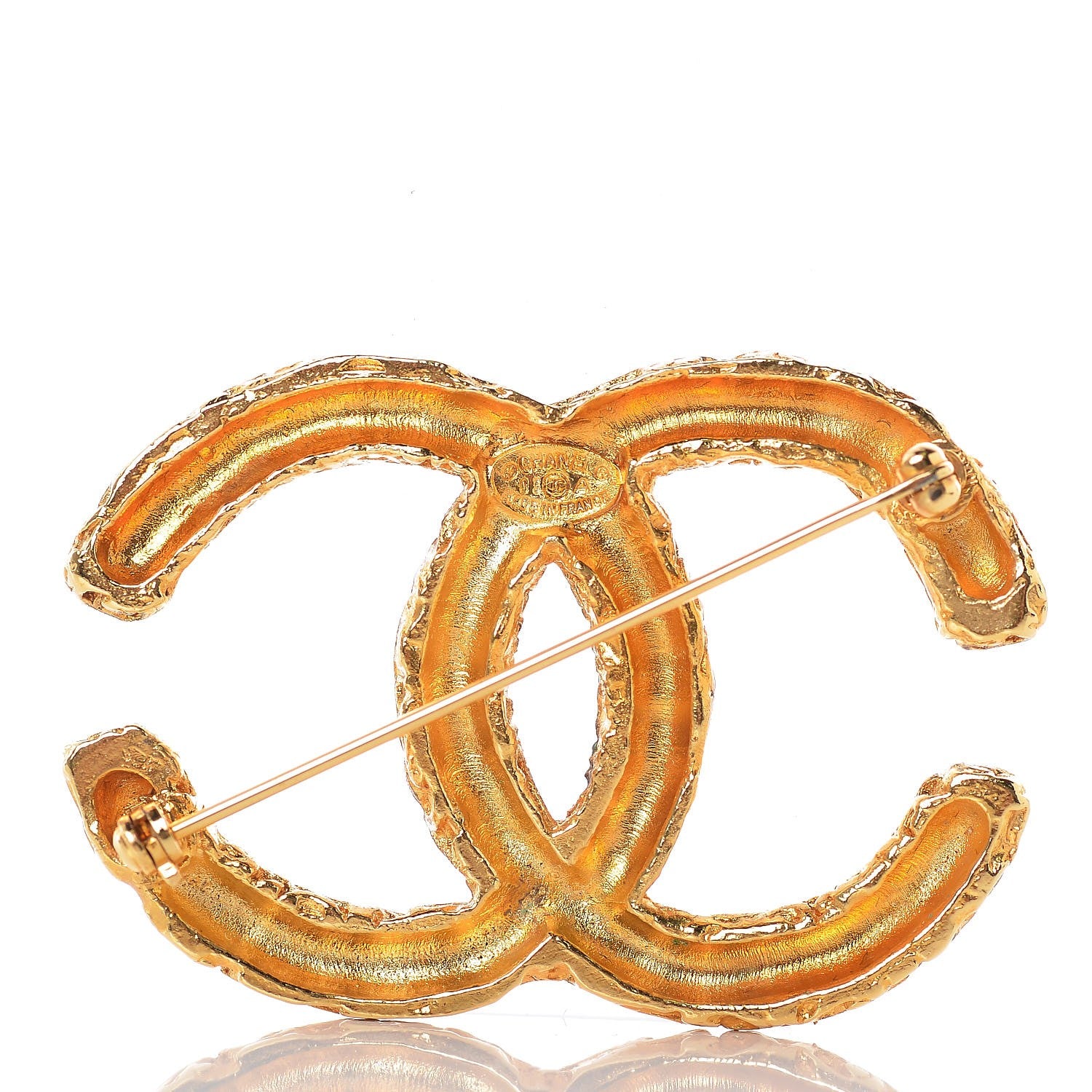 Chanel CC Brooch Gold 3 of 7