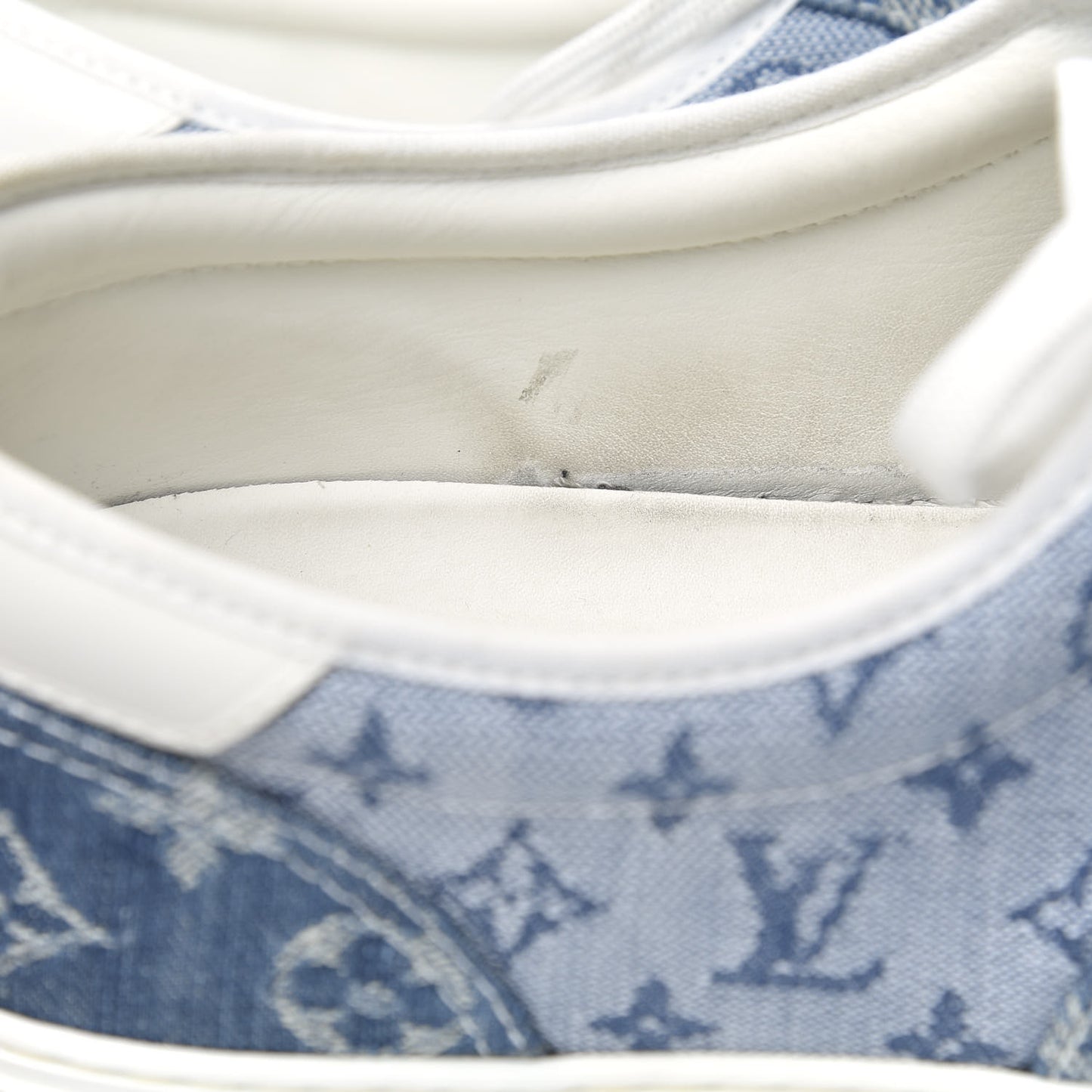 Monogram Denim Trocadero Richelieu Sneakers 11 Navy Blue