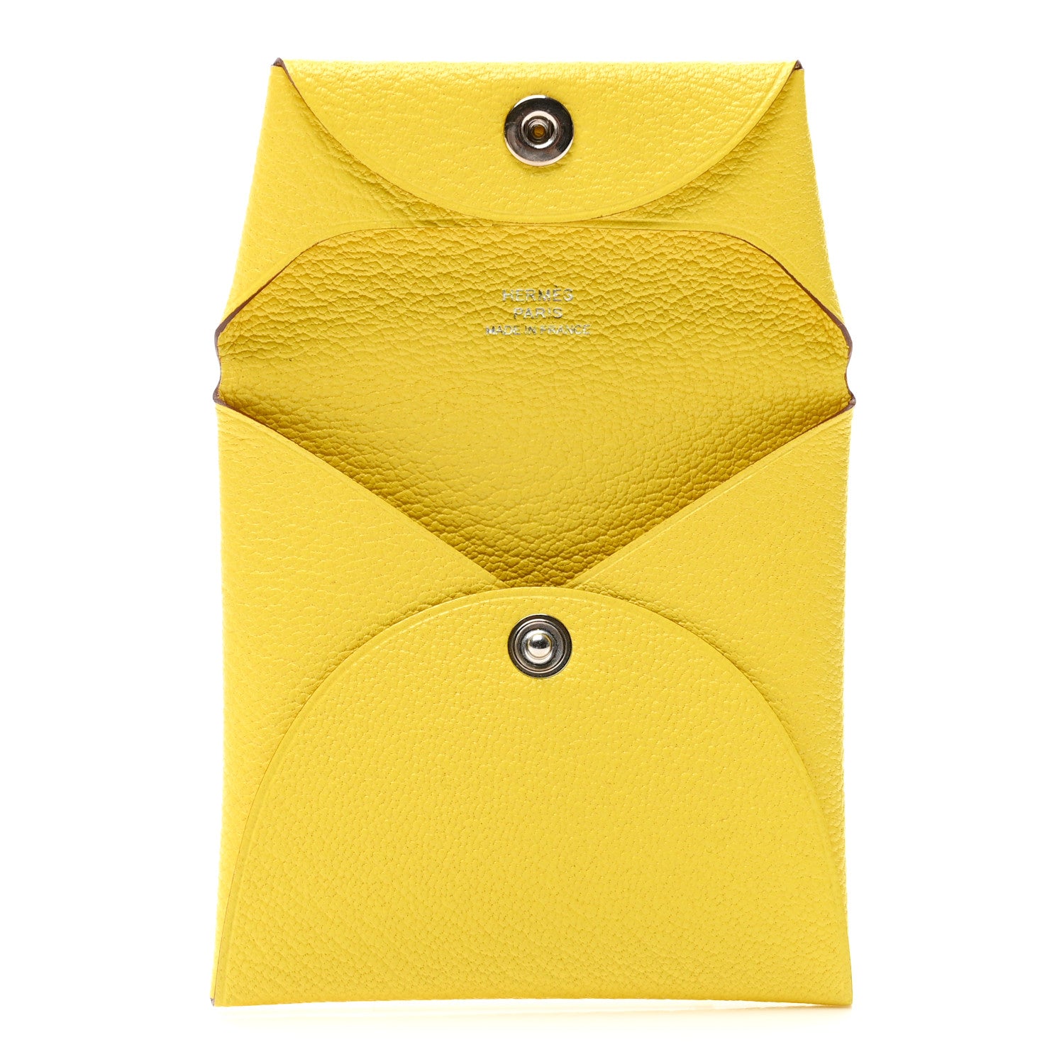 Hermes Chevre Mysore Bastia Coin Purse Jaune Citron 5 of 7