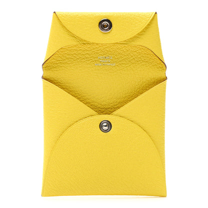 Hermes Chevre Mysore Bastia Coin Purse Jaune Citron 5 of 7