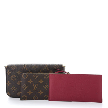Louis Vuitton Monogram Pochette Felicie Chain Wallet Fuchsia 5 of 11