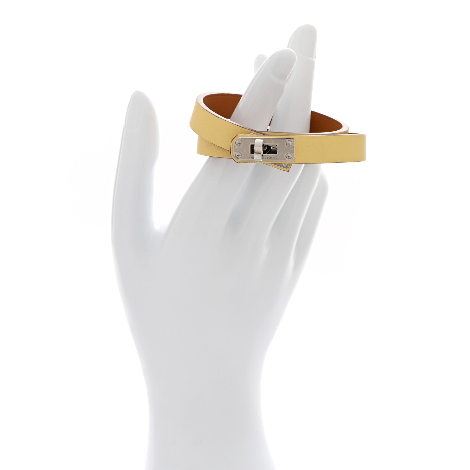 Hermes Swift Mini Kelly Double Tour Bracelet T3 Jaune Poussin 2 of 8