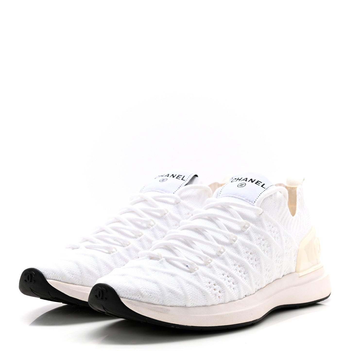 Mixed Fibers Quilted Womens CC Sneakers 37 White