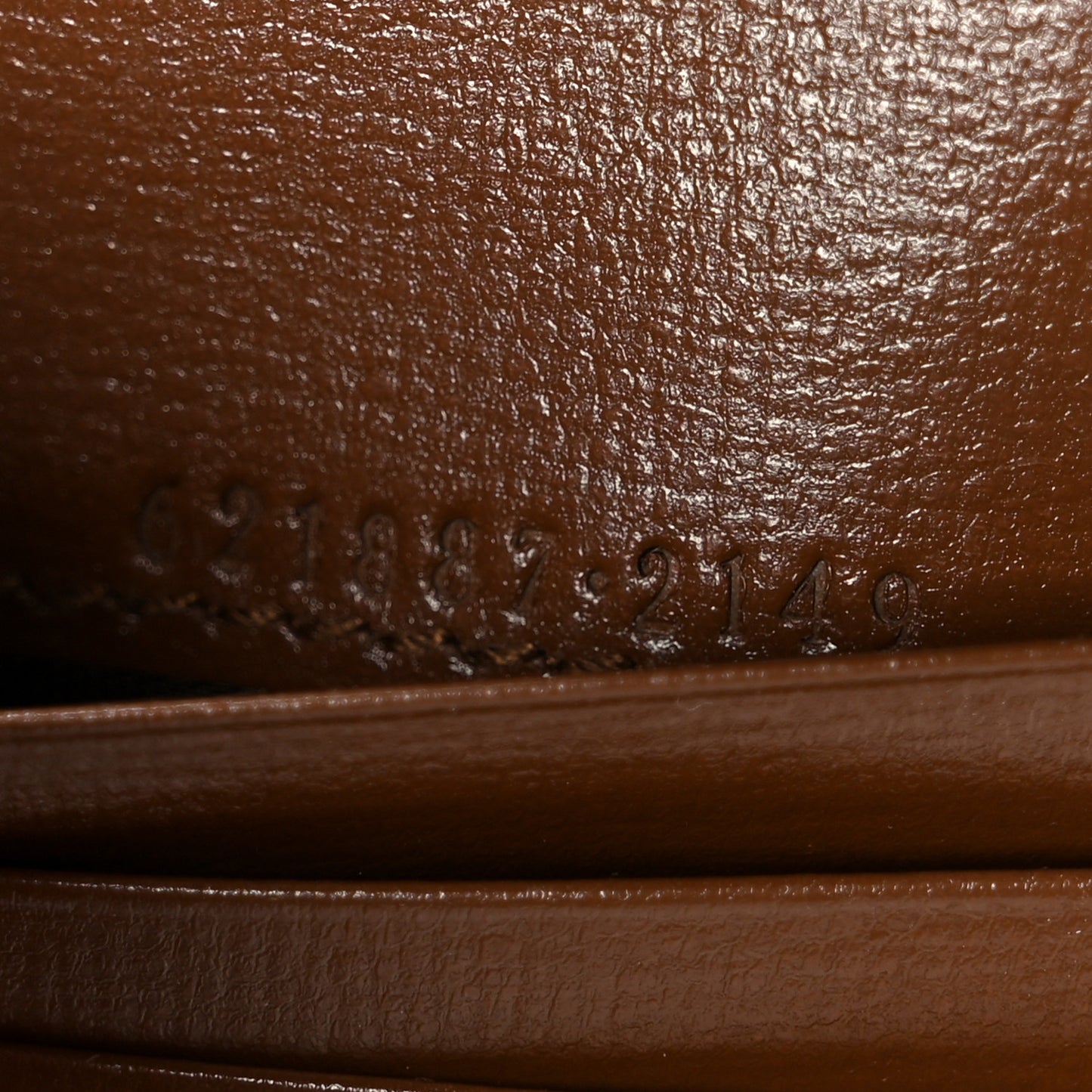 GG Supreme Monogram Horsebit 1955 Card Case Wallet Beige Ebony Brown Sugar