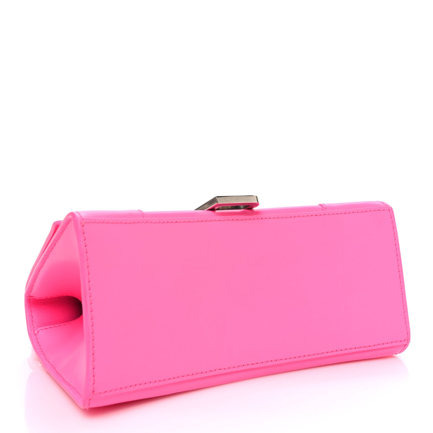 Balenciaga Shiny Box Calfskin Small Hourglass Top Handle Bag Acid Fuchsia 4 of 13