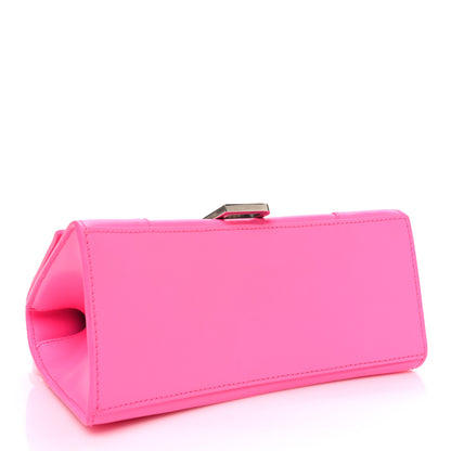 Balenciaga Shiny Box Calfskin Small Hourglass Top Handle Bag Acid Fuchsia 4 of 13