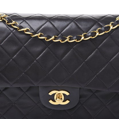 Chanel Lambskin Quilted Medium Double Flap Black 7 of 9