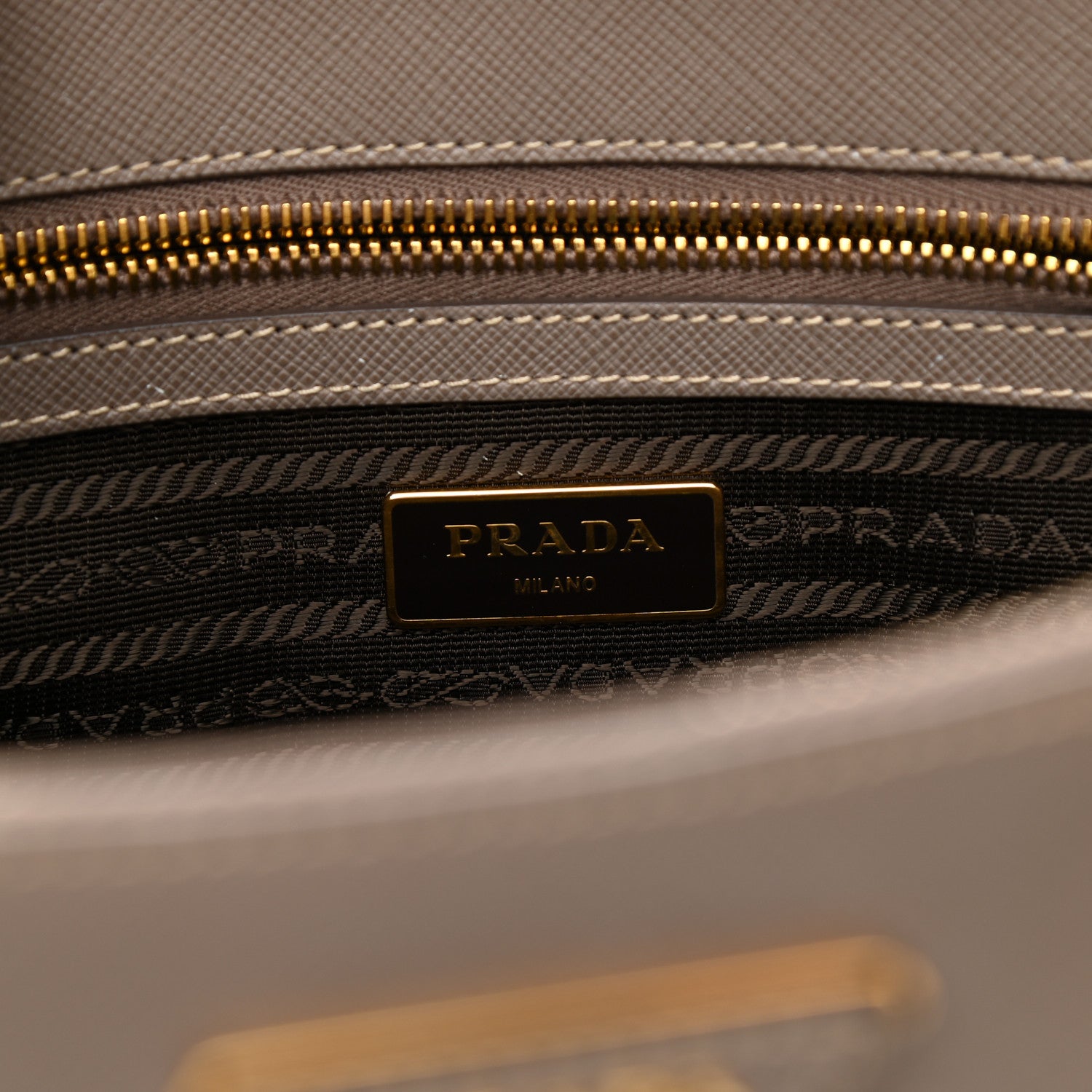 Prada Saffiano Small Galleria Double Zip Tote Argilla 6 of 11