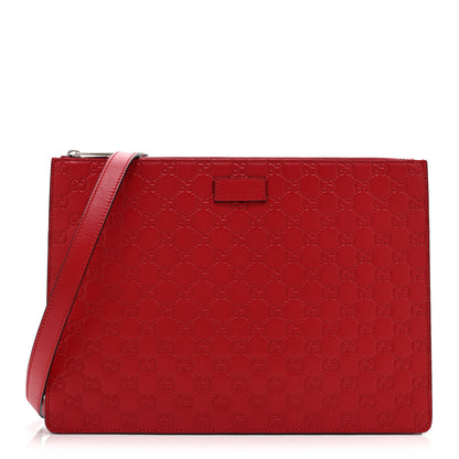 Gucci Guccissima Signature Messenger Bag Hibiscus Red 1 of 11