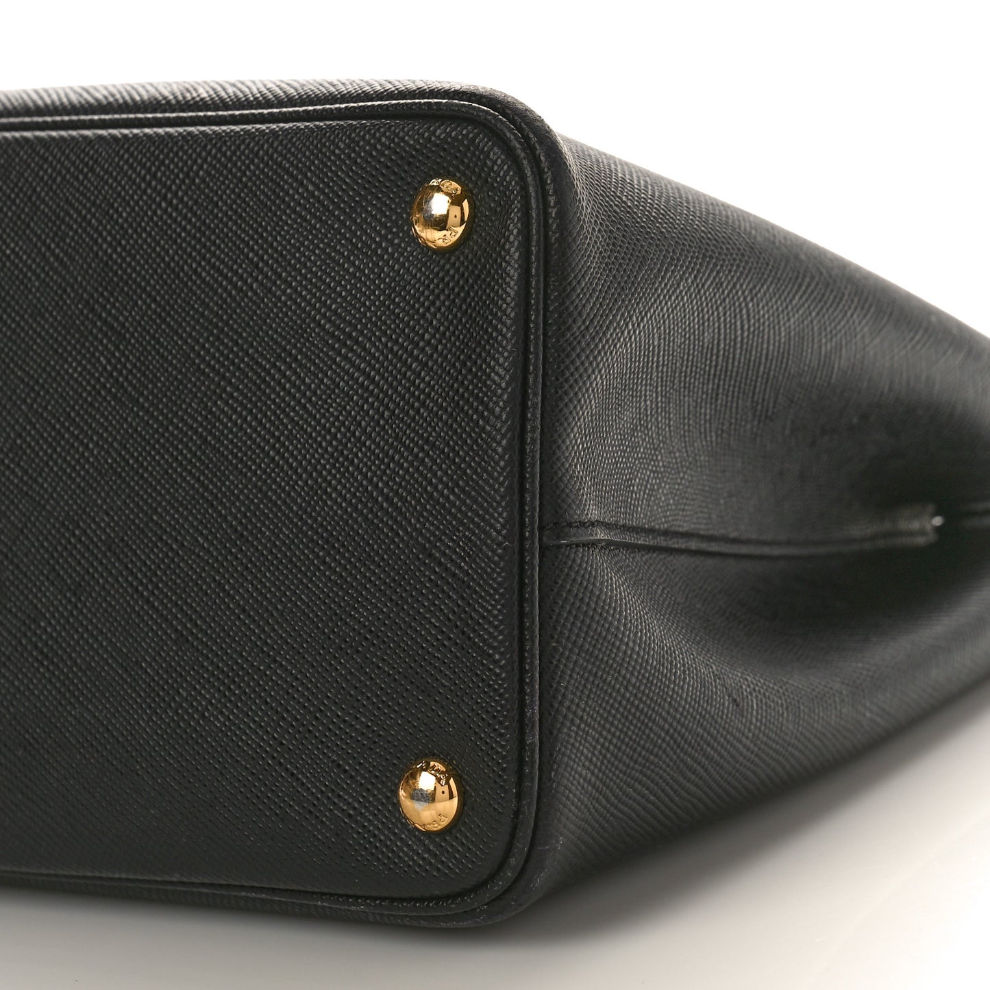 Saffiano Cuir Medium Double Bag Black Fuoco