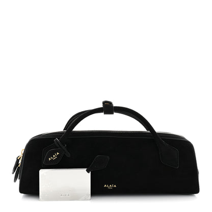Alaia Suede Goatskin Le Teckel Clutch Black 3 of 11