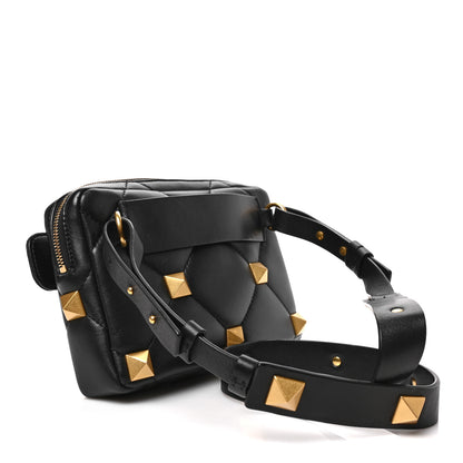 Valentino Garavani Nappa Roman Stud Crossbody Black 3 of 8