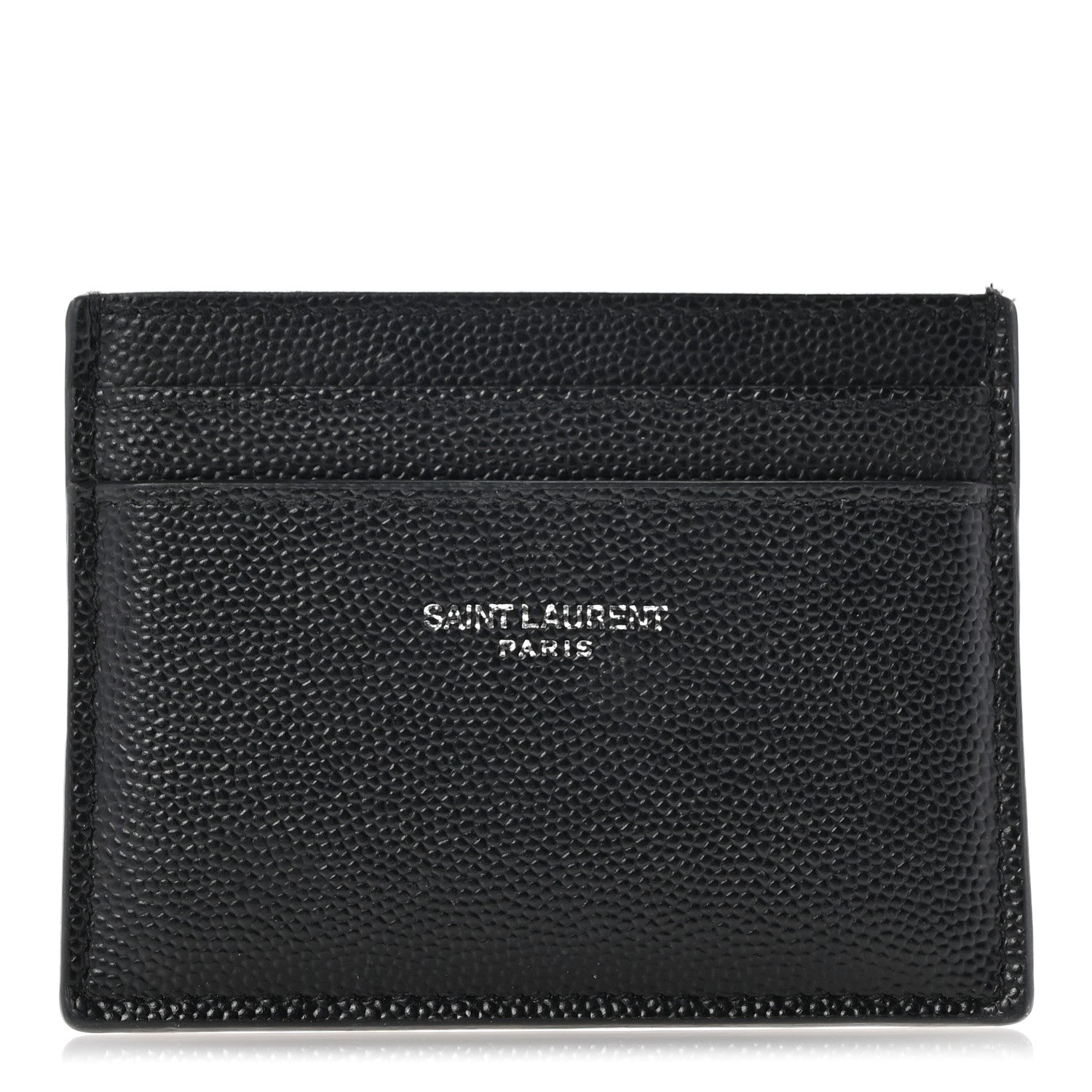 Saint Laurent Grain De Poudre Card Case Black 1 of 9