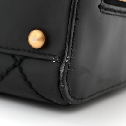 Chanel Calfskin Stitch Surpique Bowler Black 13 of 15