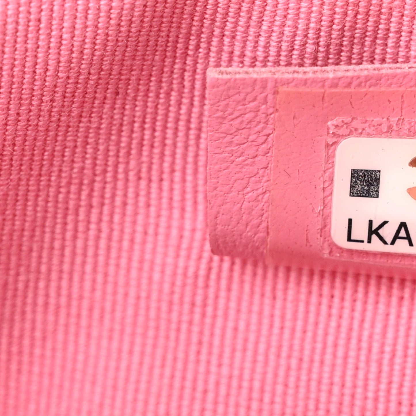 Canvas Calfskin Tennis Racket Clutch With Chain Pink White