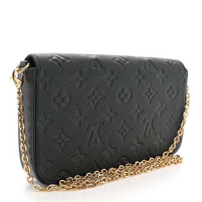 Louis Vuitton Empreinte Pochette Felicie Chain Wallet Black 4 of 11