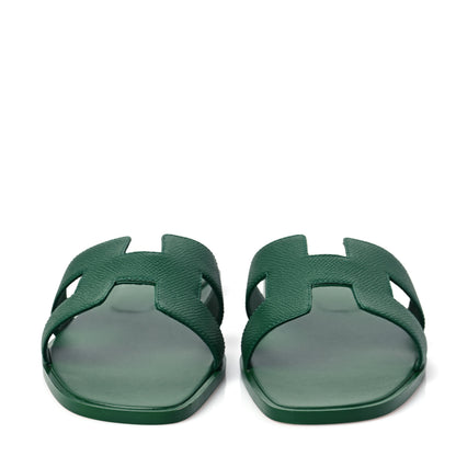 Hermes Epsom Oran Sandals 40 Vert Cactus 2 of 8