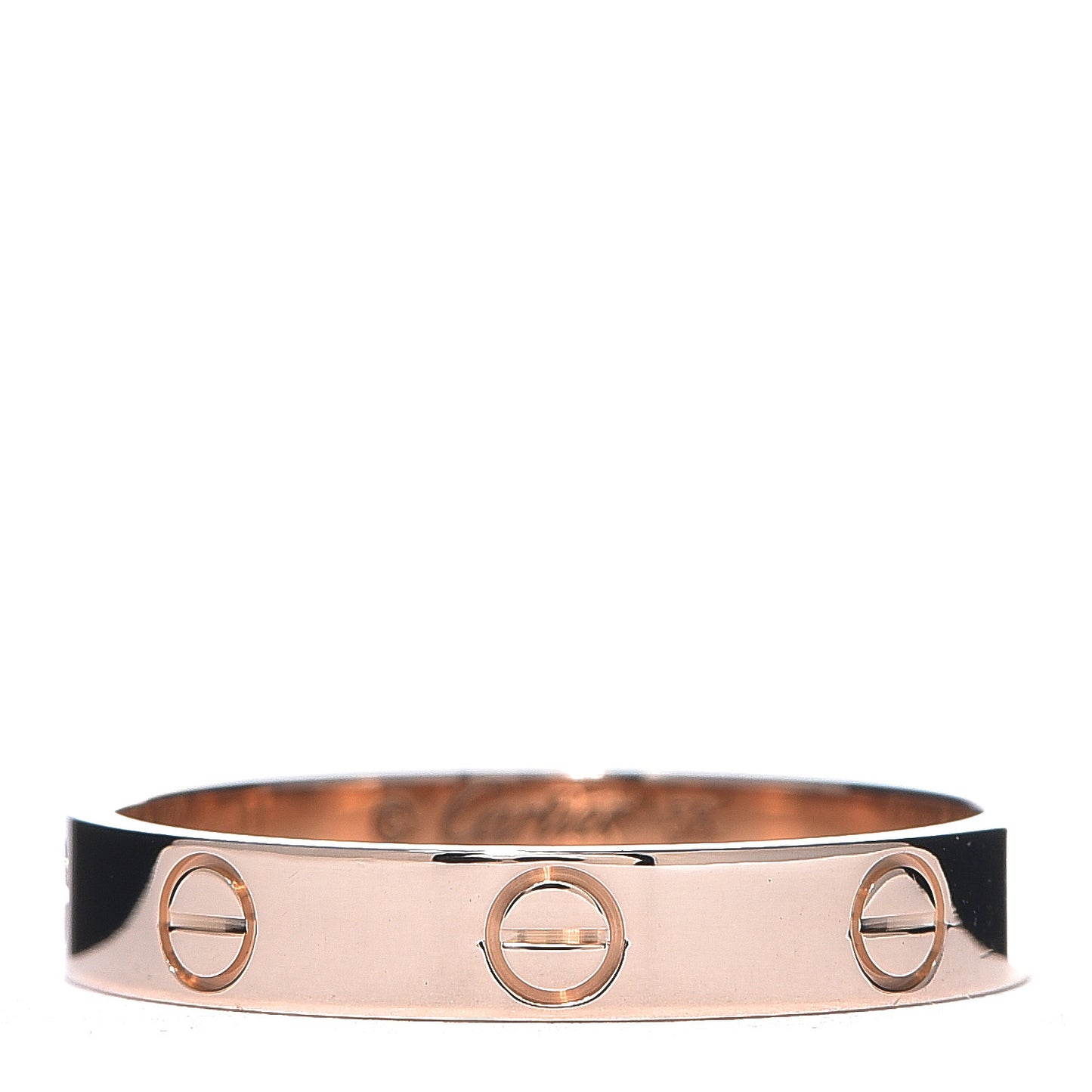 18K Pink Gold 3.5mm LOVE Wedding Band Ring 58 8.5