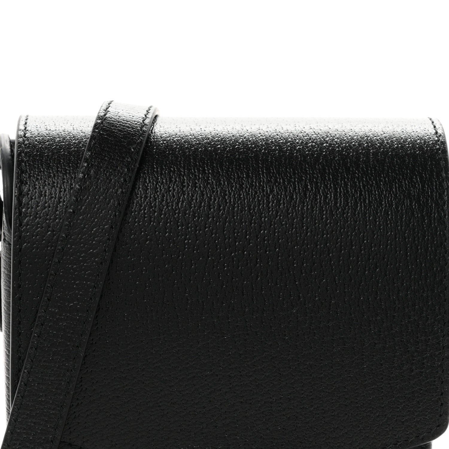 Gucci Dollar Calfskin Vertical Horsebit 1955 Crossbody Bag Black 7 of 9
