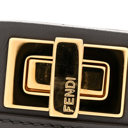 Fendi Nappa Mini Peekaboo Iconic Satchel Anthracite 11 of 11