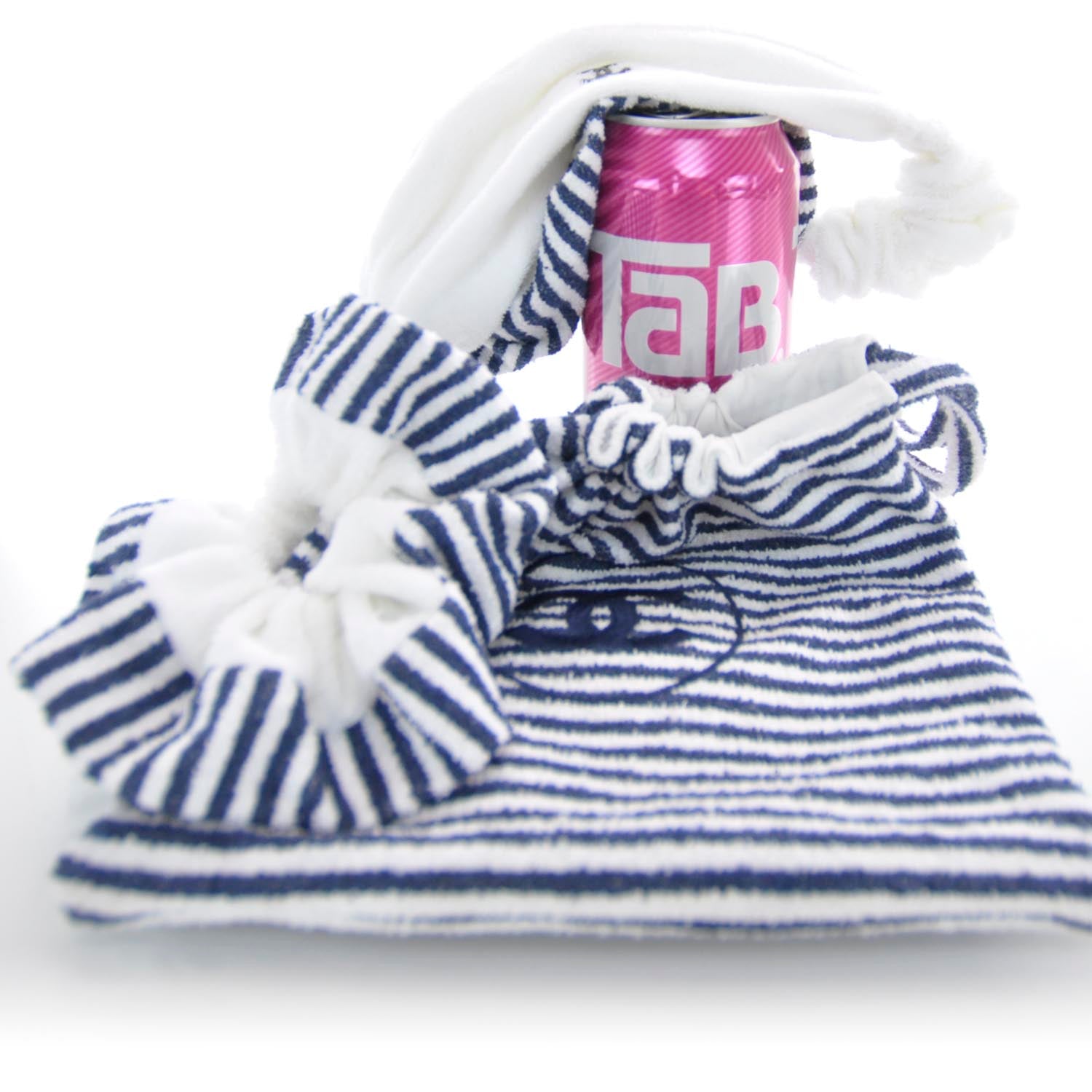 Chanel Terry Cotton Striped Headband and Hair Tie 2 of 7
