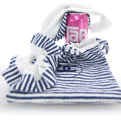 Chanel Terry Cotton Striped Headband and Hair Tie 2 of 7
