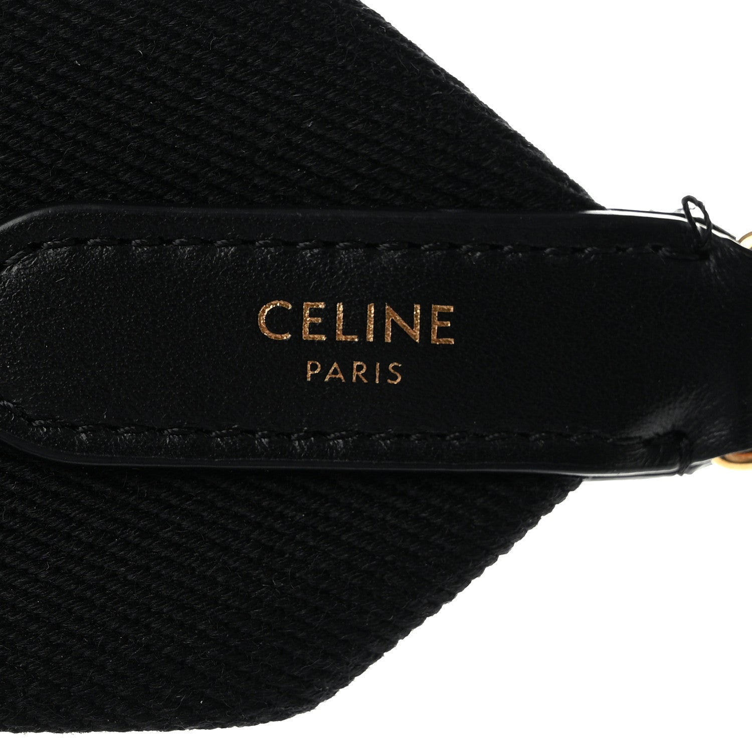 Celine Jacquard Wool Logo Short Strap Black Beige 3 of 5