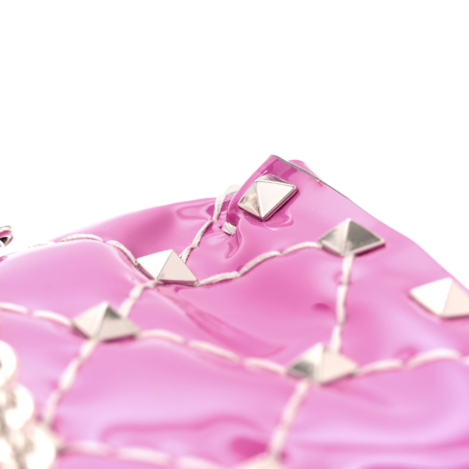 Valentino Garavani Patent Small Rockstud Spike Shoulder Bag Radiant Orchid 14 of 16