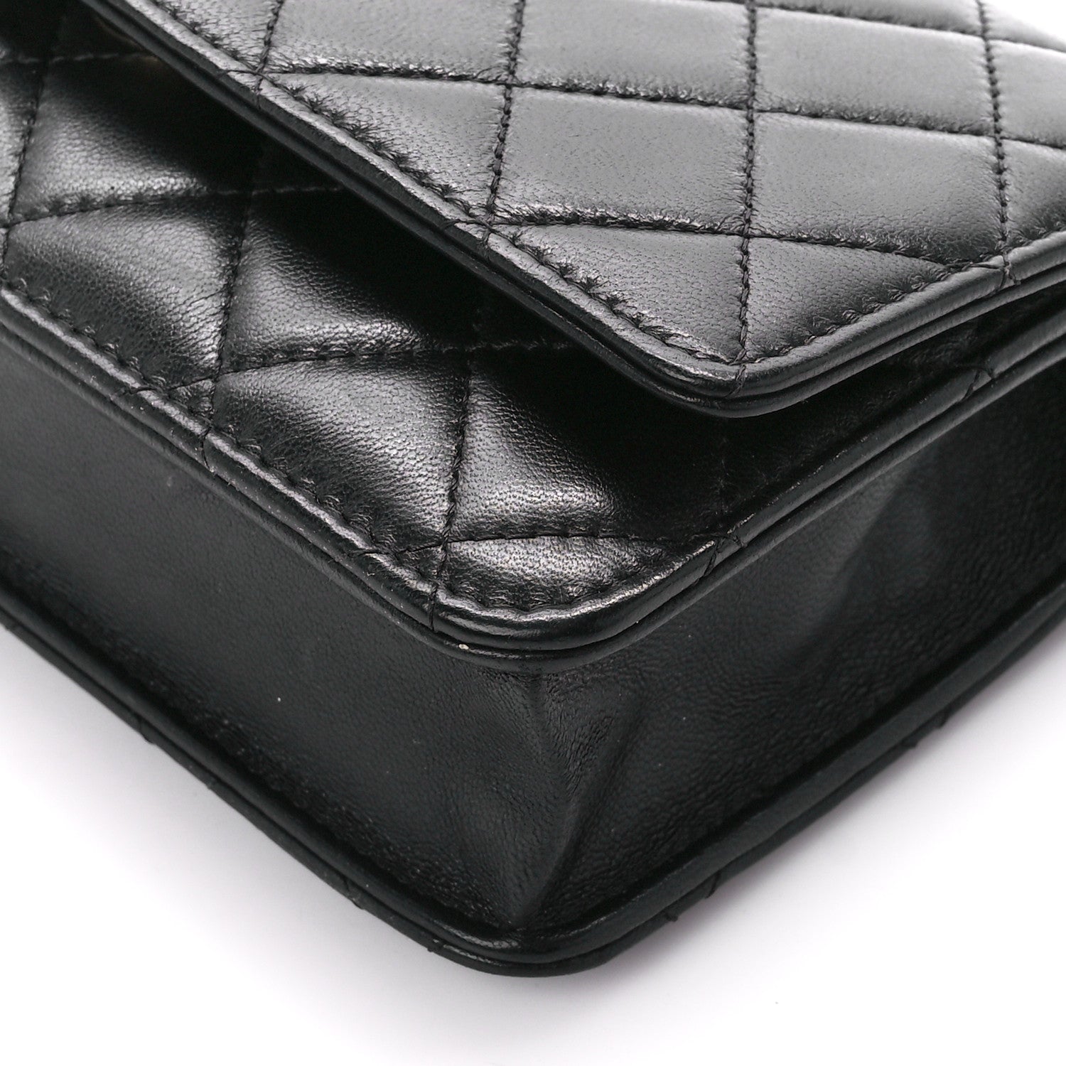 Chanel Lambskin Quilted Trendy CC Wallet On Chain WOC Black 12 of 12