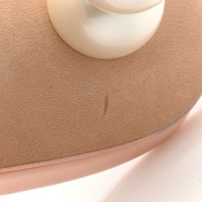Chanel Patent Lambskin Pearl Mules 40.5 Light Pink 10 of 10