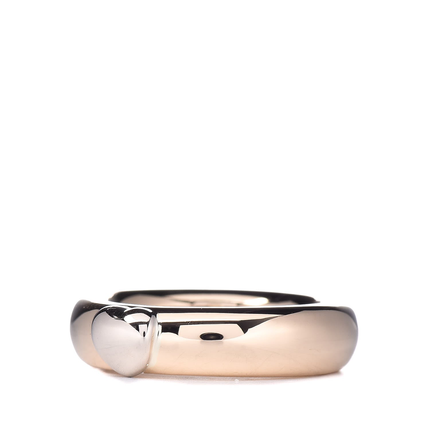 Tiffany 18K Yellow White Gold Heart Band Ring 48 4.5 3 of 6