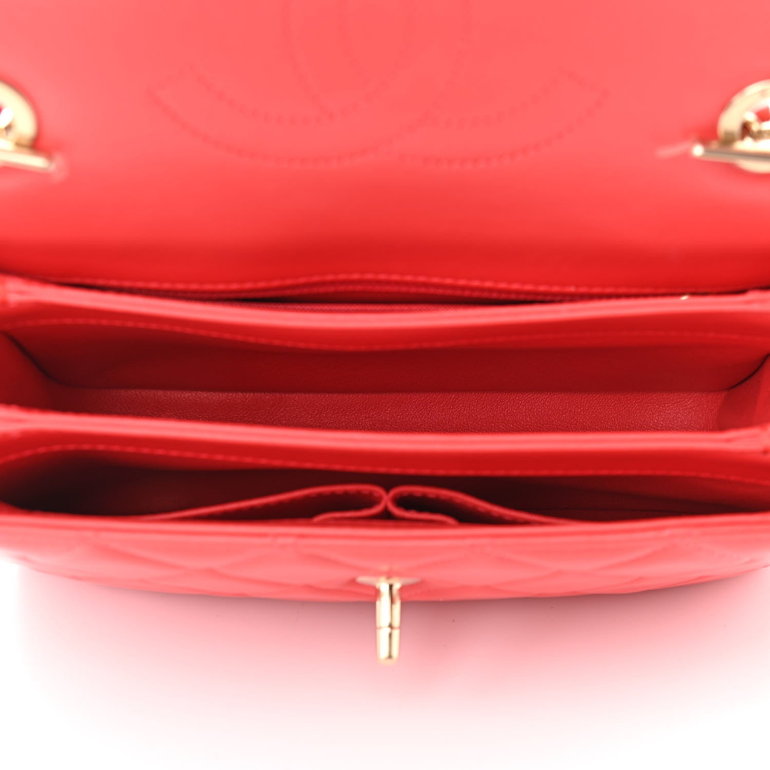 Chanel Lambskin Quilted Small Trendy CC Flap Dual Handle Bag Red 7 of 10