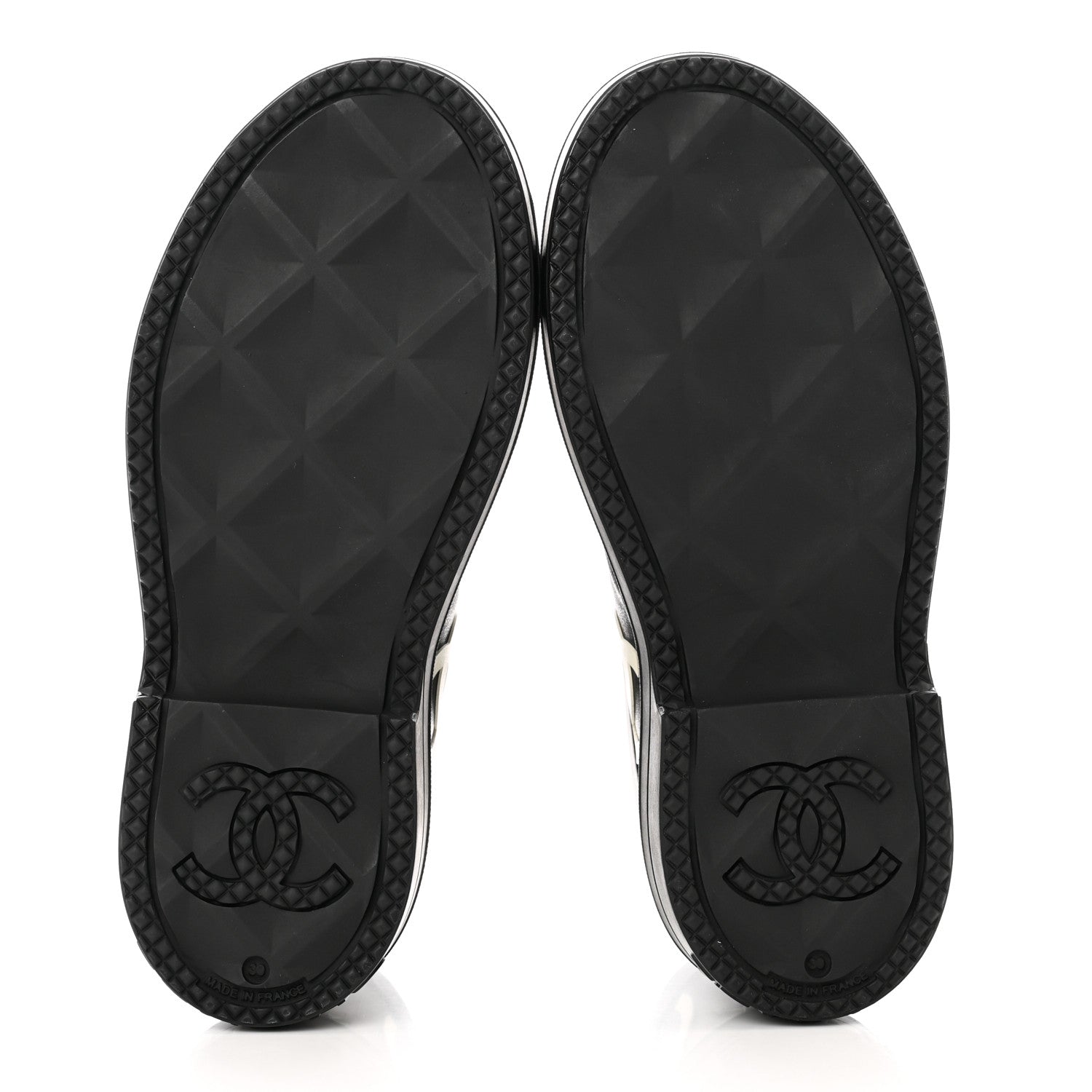 Chanel Rubber CC Print Boots 39 Black 5 of 9