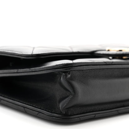 Chanel Lambskin Plexi Quilted Wallet On Chain WOC Black 10 of 12