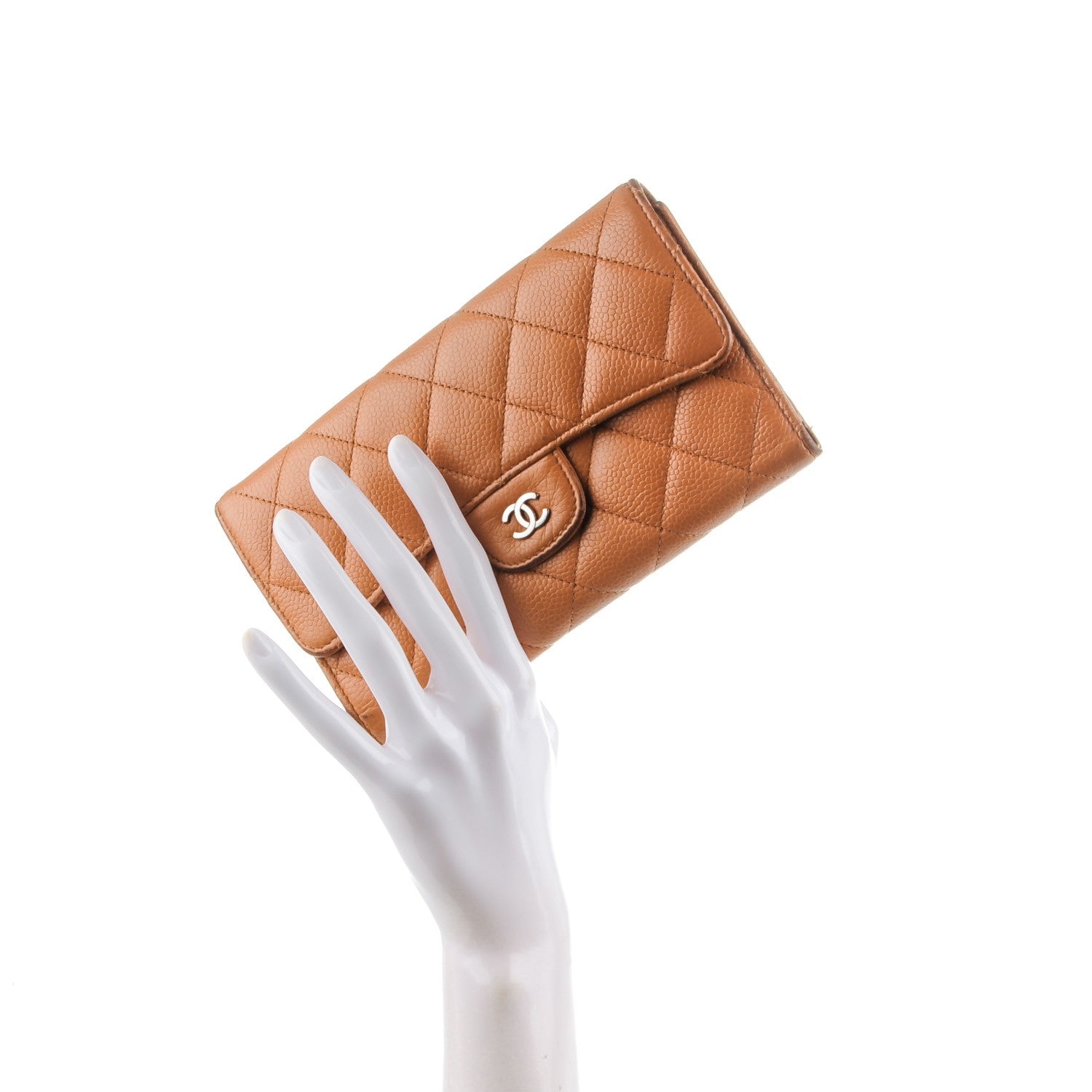 Chanel Caviar Quilted Large Flap Wallet Rose 2 of 12