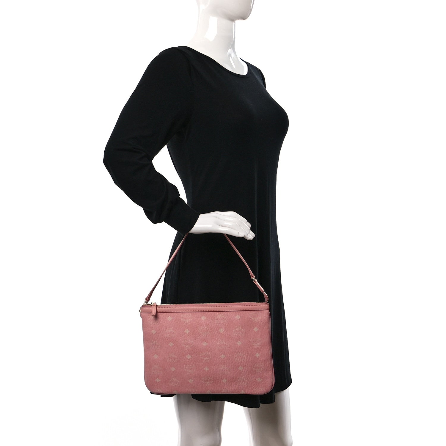 MCM Viseto Stark Wristlet Pouch Pink 3 of 8