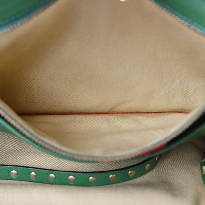 Valentino Garavani Vitello Medium Rockstud Tote Emerald 10 of 17