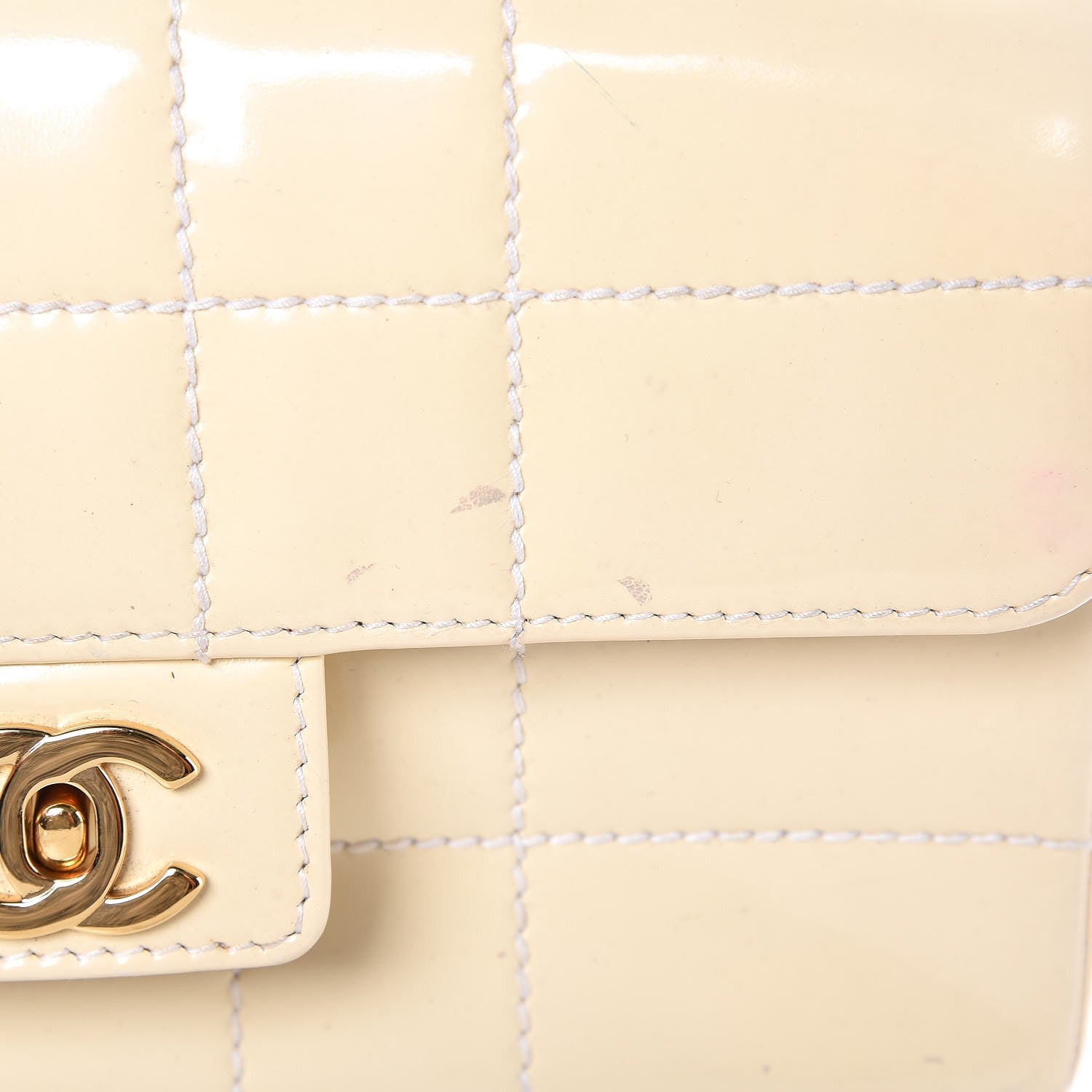 Chanel Patent Small Chocolate Bar Flap White 14 of 23