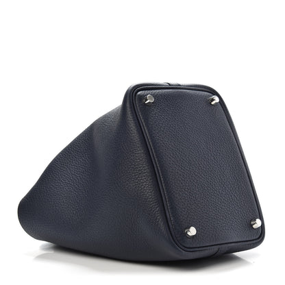 Hermes Taurillon Clemence Picotin Lock 18 PM Bleu Nuit 4 of 8