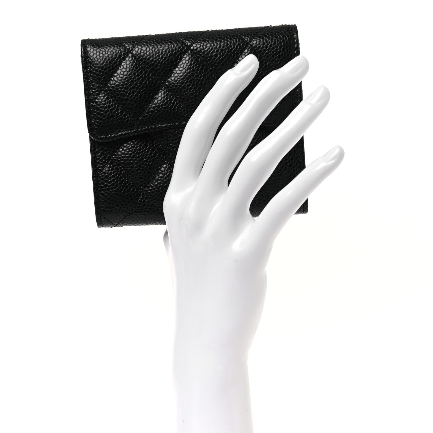 Chanel Caviar Quilted Compact Flap Wallet Black 2 of 10
