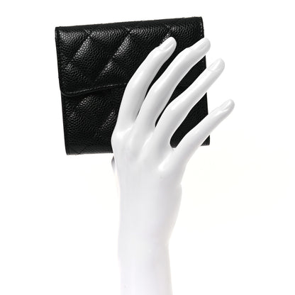 Chanel Caviar Quilted Compact Flap Wallet Black 2 of 10