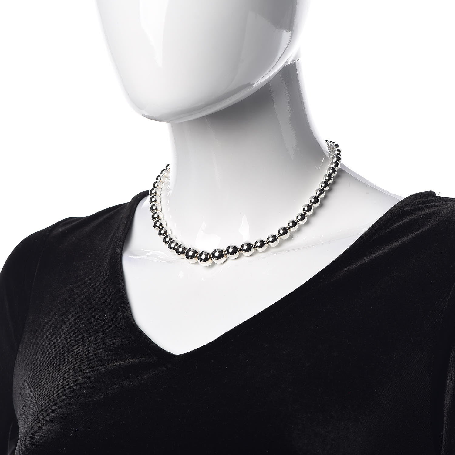 Tiffany Sterling Silver HardWear Graduated Ball Necklace 2 of 5